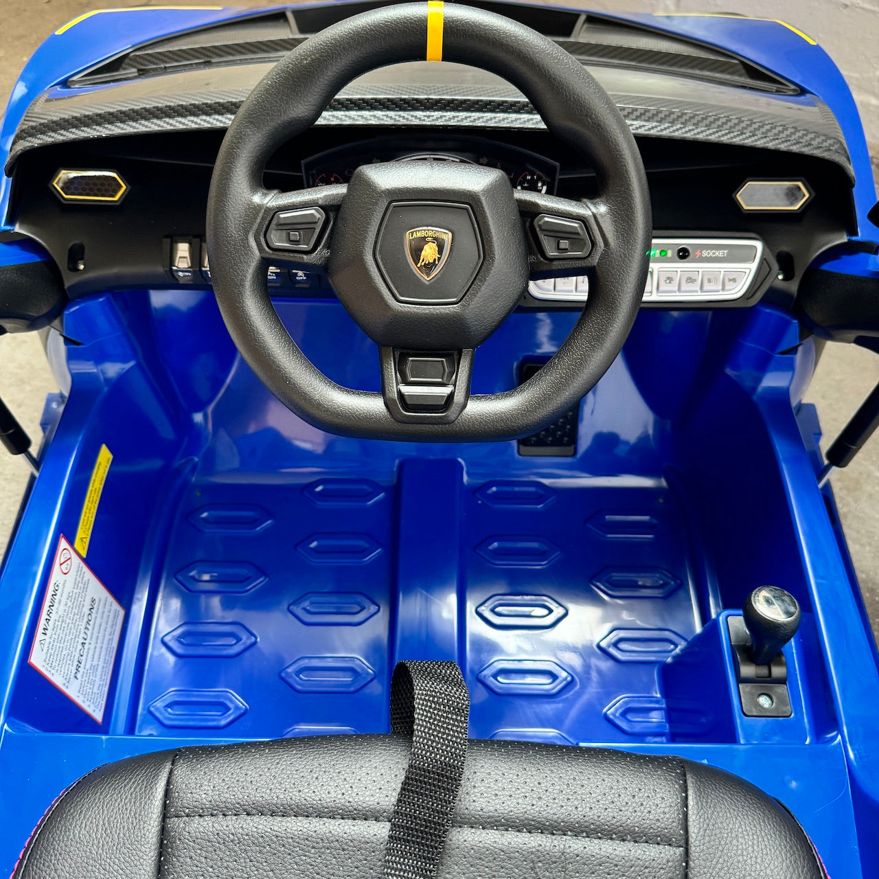 Licensed Lamborghini Autentica 12V Kids Ride on Car With Remote - Blue
