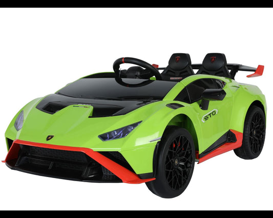 Lamborghini Huracan STO Electric 24V Children Ride on Car With Remote - Green