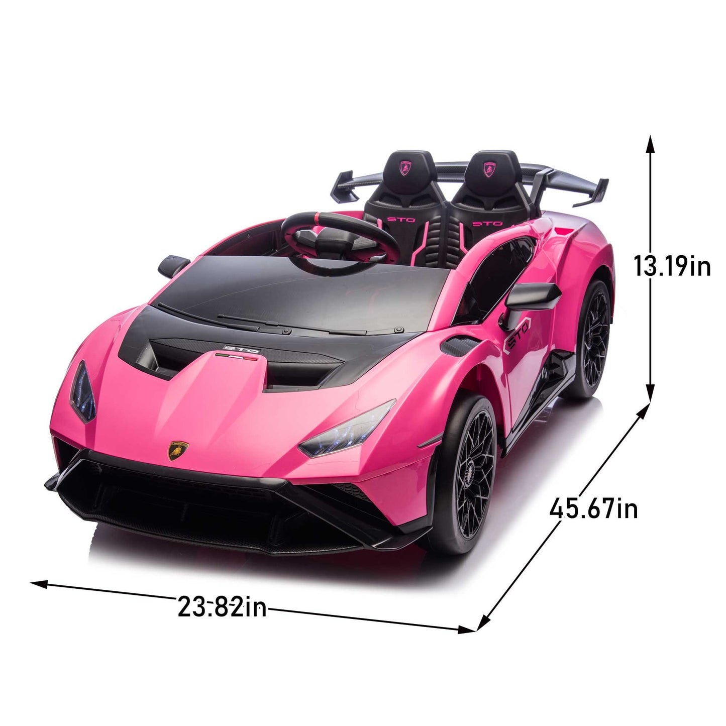 24V Kids Electric Ride on Car With Remote Lamborghini Huracan STO Drift - Pink