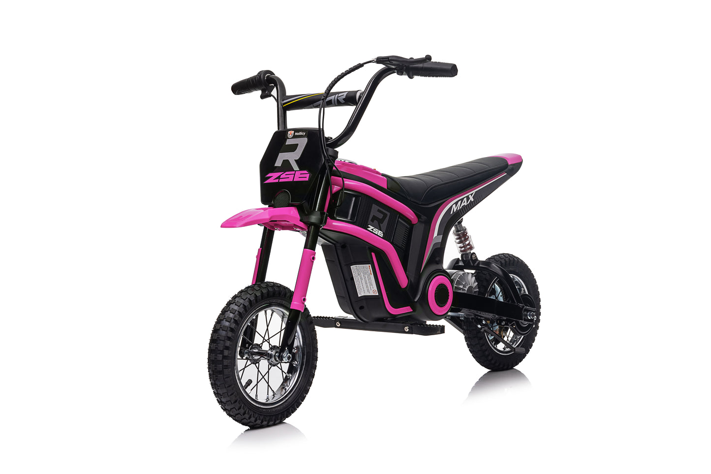 Ride on 24V Kids Electric Motorbike 350W Motors with Twist Grip Throttle - Pink