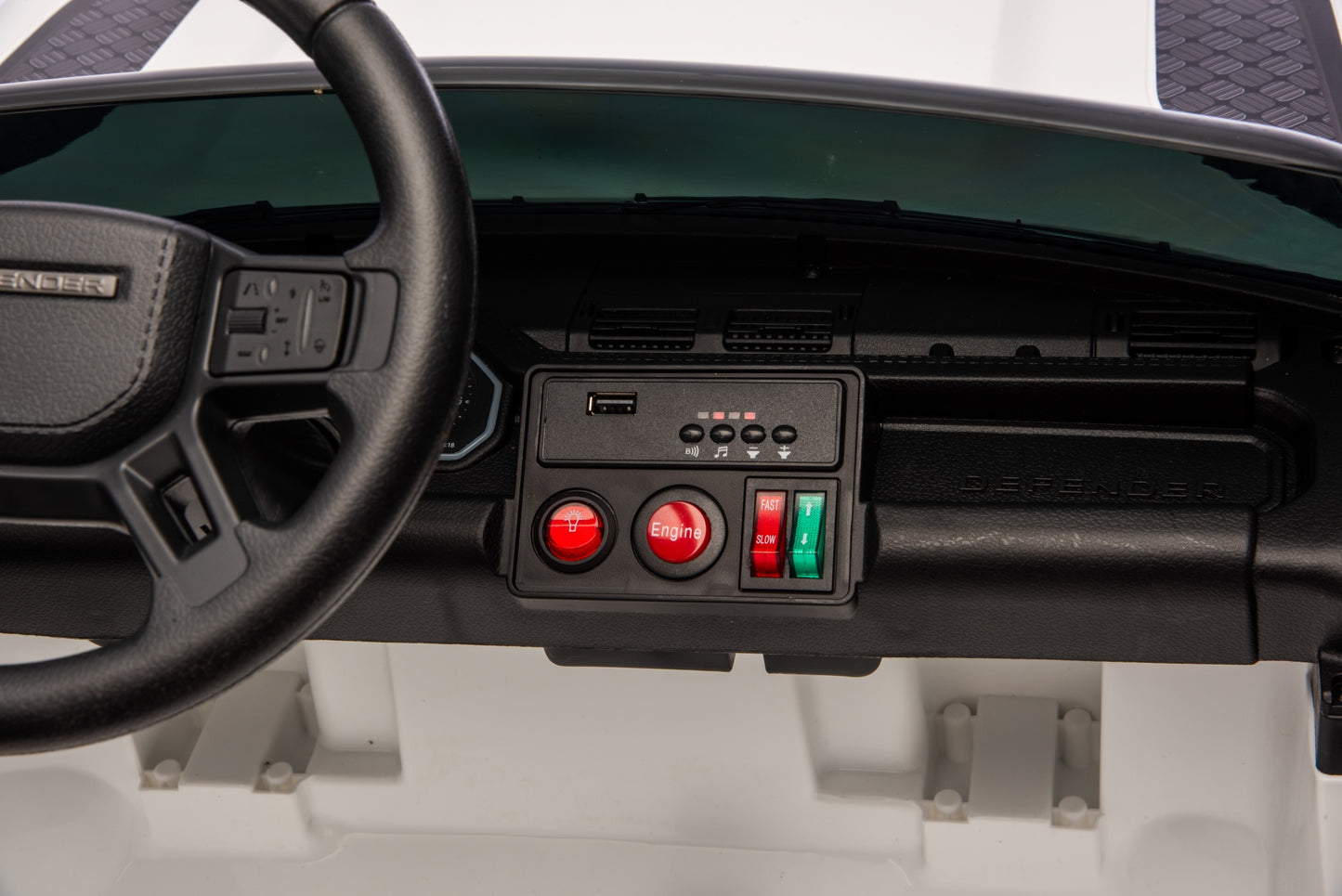 24V Land Rover Defender Octa 2 Seater Ride On Car with Remote in White