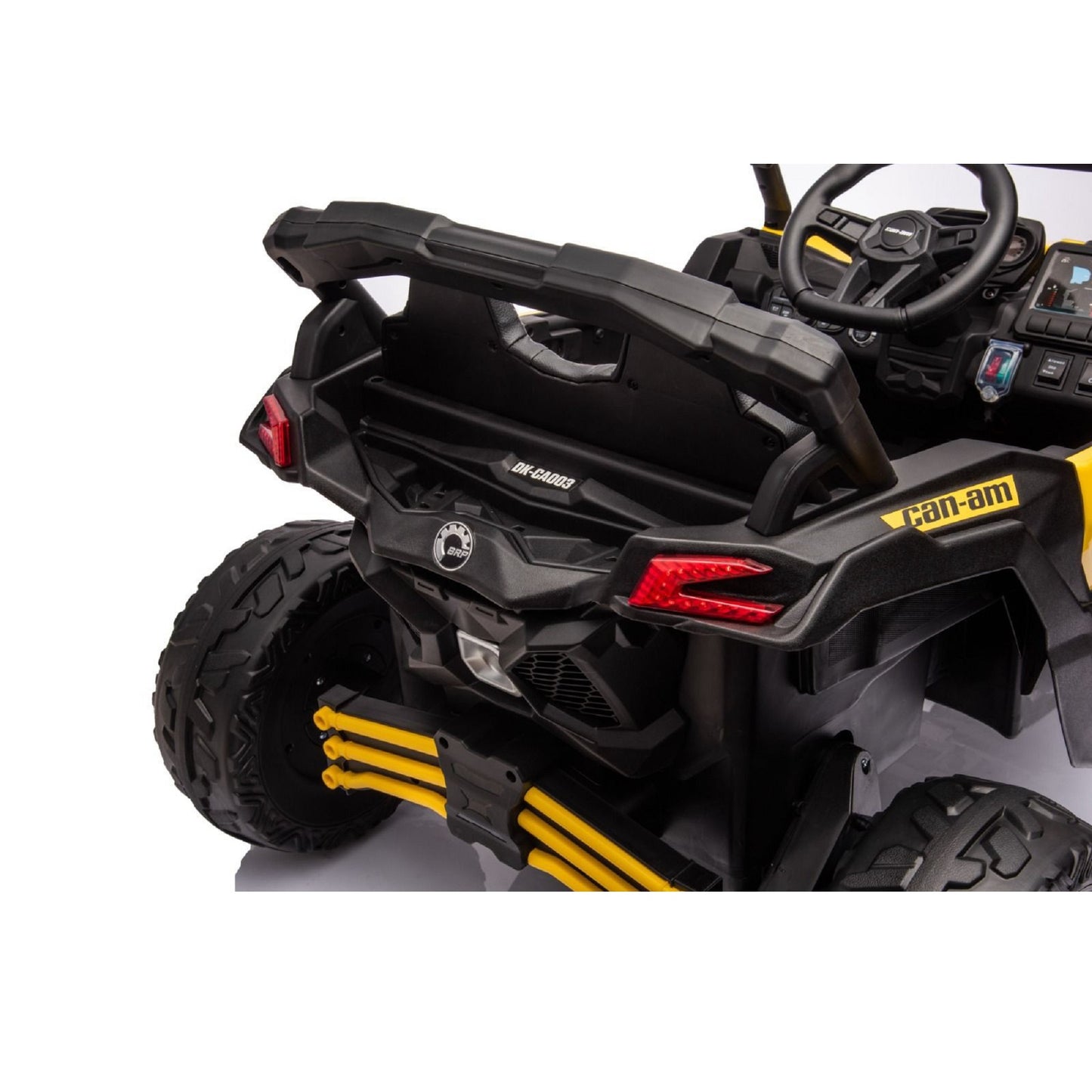 Can-Am Maverick UTV 24V Kids Ride on Buggy with 4 x Motors and Remote - Yellow