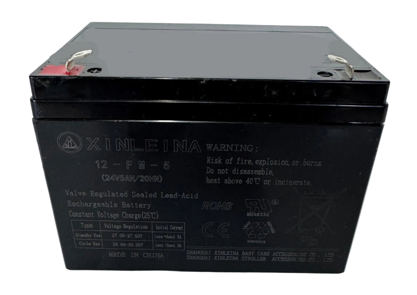 24v-5ah Rechargeable Battery for Ride on Kids Electric Cars Jeeps Quad Bikes 12-FM-5(24V5ah/20Hr)