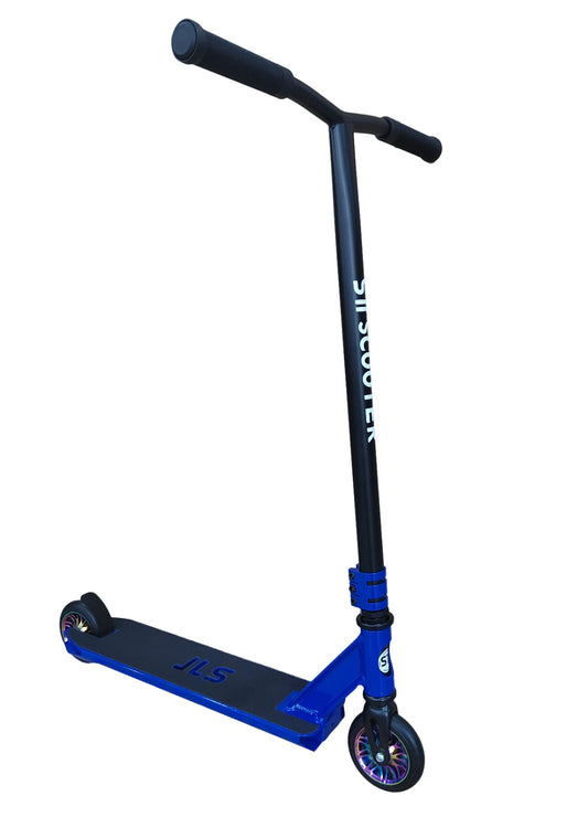 Smart Tech Stunt Scooter Aluminium Clamp Alloy Core Wheels and Deck - Blue