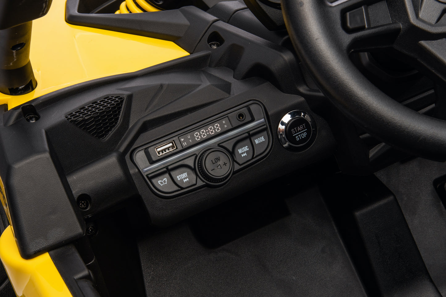 Can-Am Maverick UTV 24V Kids Ride on Buggy with 4 x Motors and Remote - Yellow