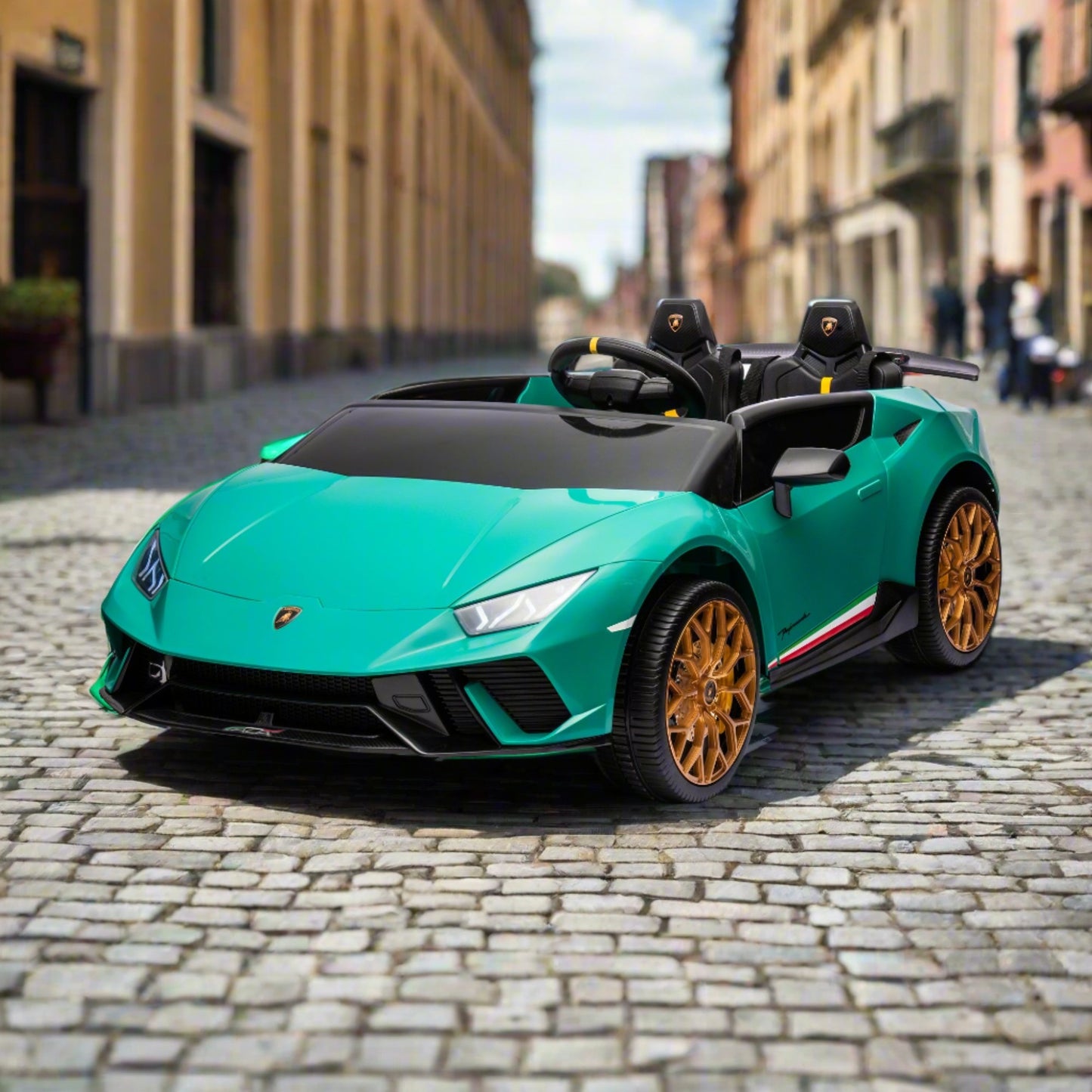 Licensed Lamborghini Huracan 2 Seater 24V Kids Ride on Car Two Seat - Green