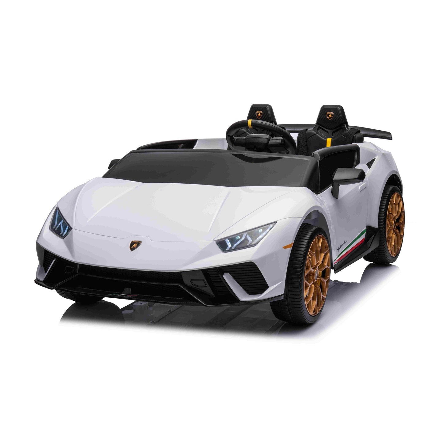 Licensed Lamborghini Huracan 2 Seater 24V Kids Ride on Car Two Seat - White