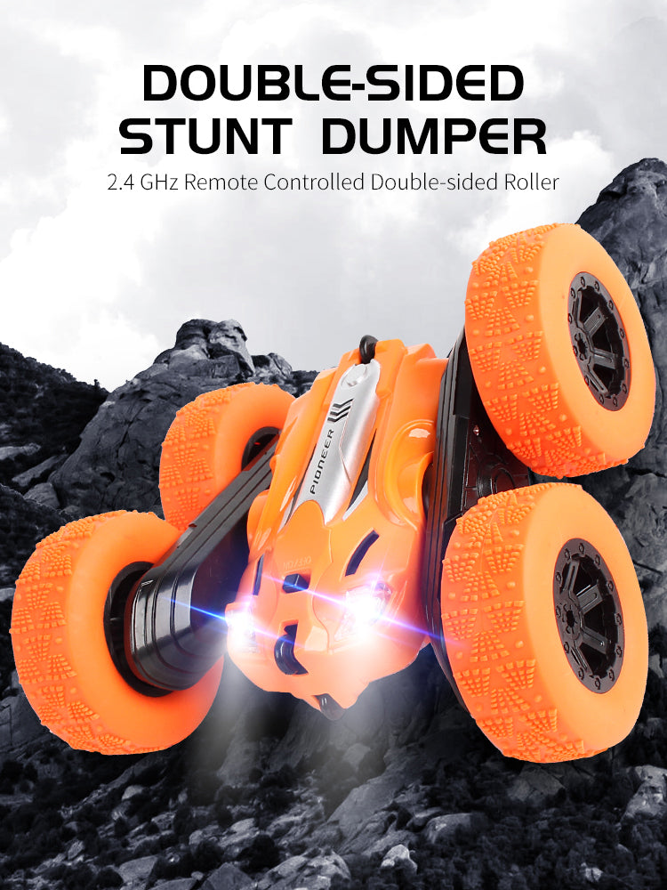 Remote Control 4WD 360° Rotation RC Stunt Car High Speed Off-Road Racing Car - Orange