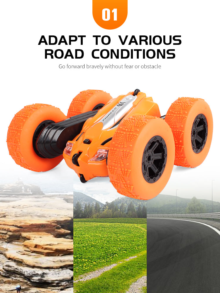 Remote Control 4WD 360° Rotation RC Stunt Car High Speed Off-Road Racing Car - Orange