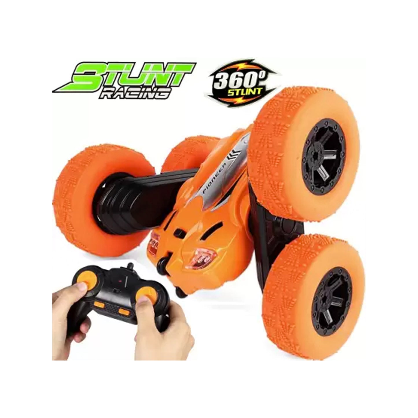 Remote Control 4WD 360° Rotation RC Stunt Car High Speed Off-Road Racing Car - Orange