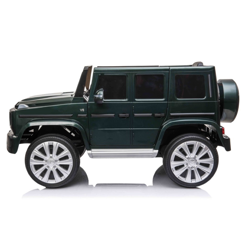Licensed Mercedes G500 12v Ride on Car SUV with Remote - Dark Green - With High Doors