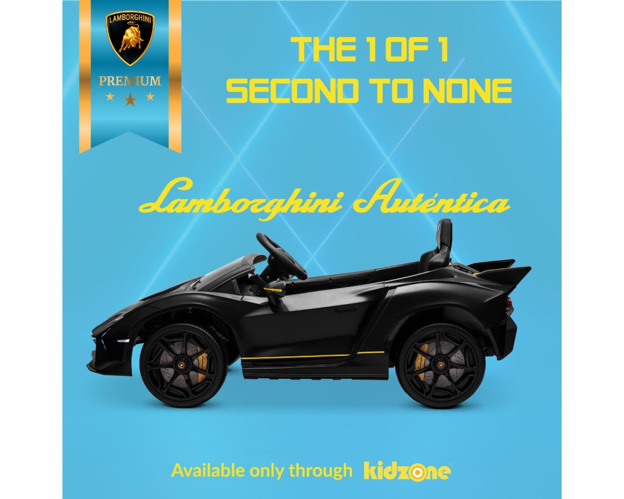 Licensed Lamborghini Autentica 12V Kids Ride on Car With Remote - Black