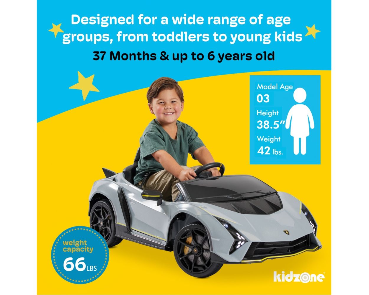 Licensed Lamborghini Autentica 12V Kids Ride on Car With Remote - Black