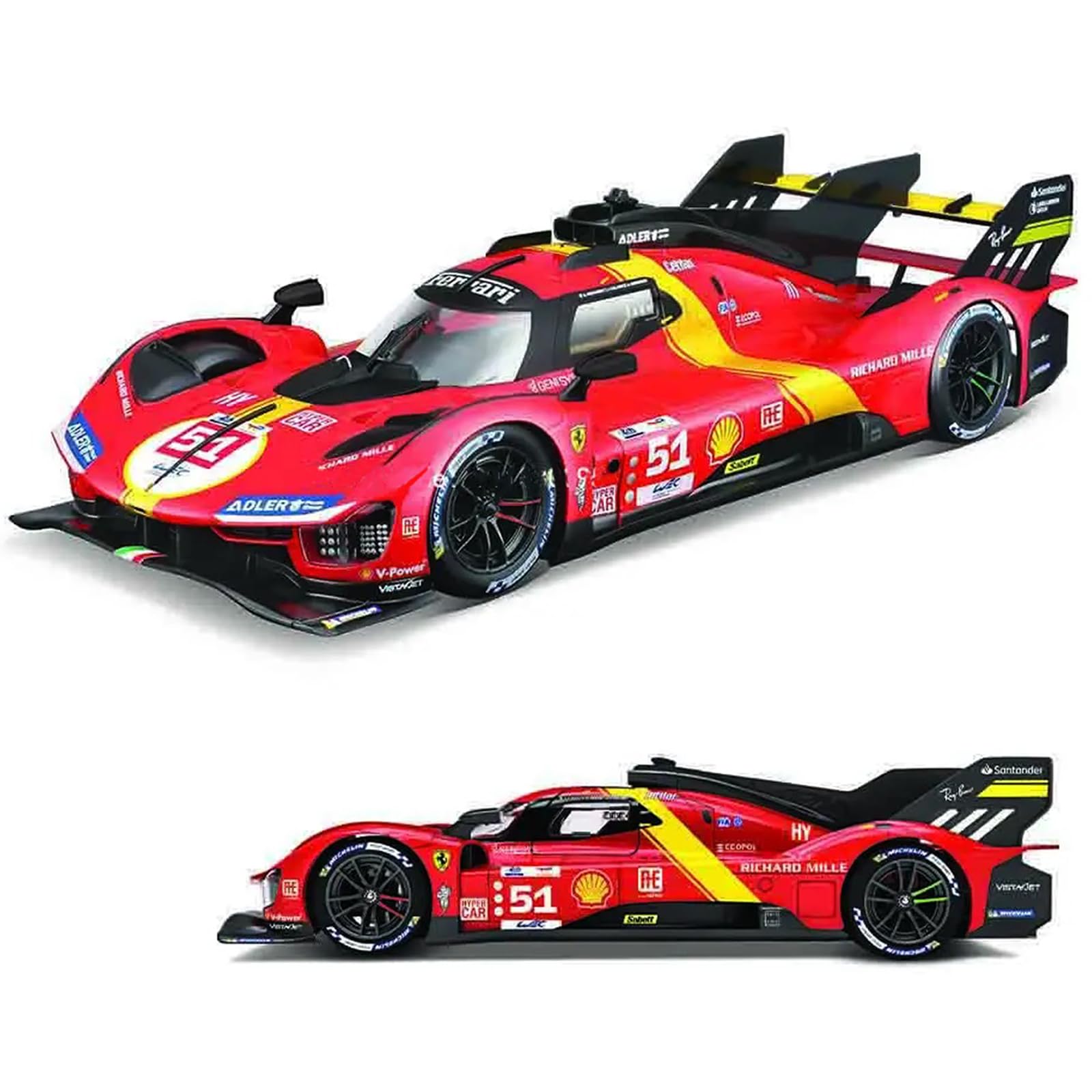VOLTZ TOYS 1/14 Scale Ferrari 499P RC Car - Official Licensed Model With Lights, Open Doors & 2.4GHz Remote