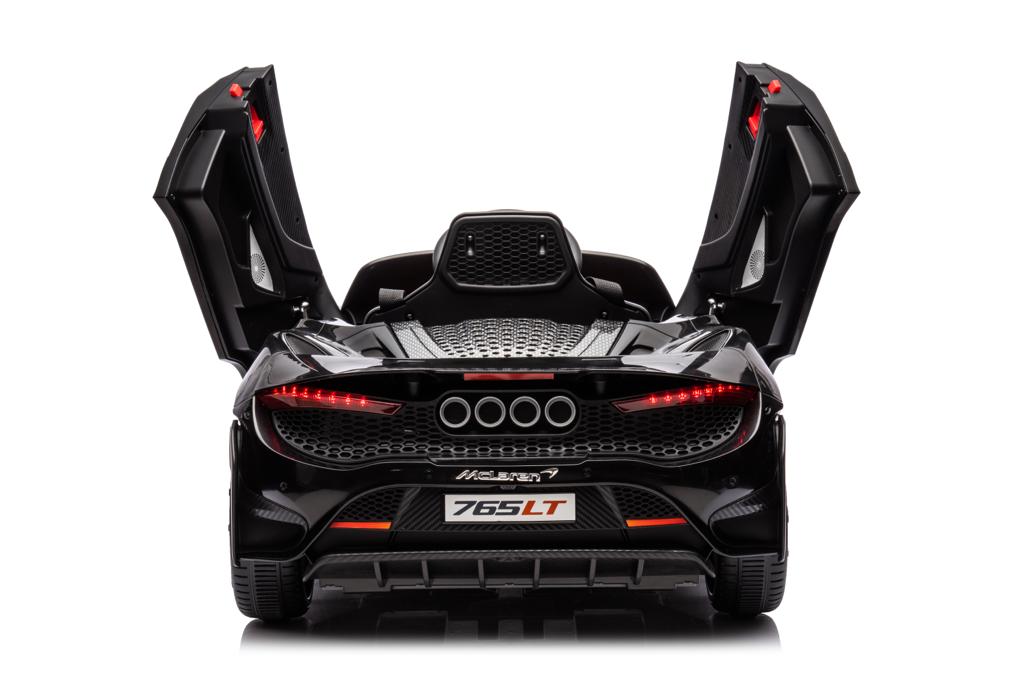 Mclaren 765LT Electric 12V Kids Ride on Toy Car With Remote - Metallic Black