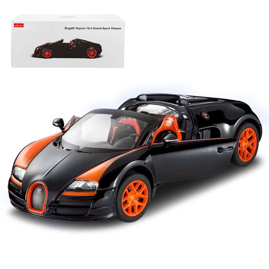 43900 Rastar Bugatti Grand Sport Vitesse 16.4 Die cast 1:18 Scale Toy Car with Open Doors - Black
