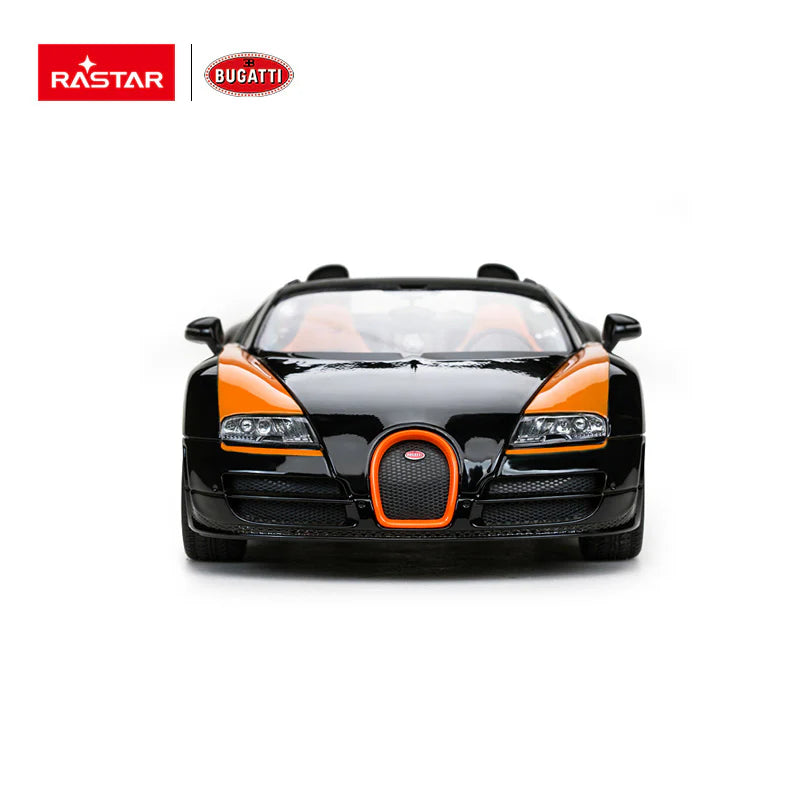 43900 Rastar Bugatti Grand Sport Vitesse 16.4 Die cast 1:18 Scale Toy Car with Open Doors - Black