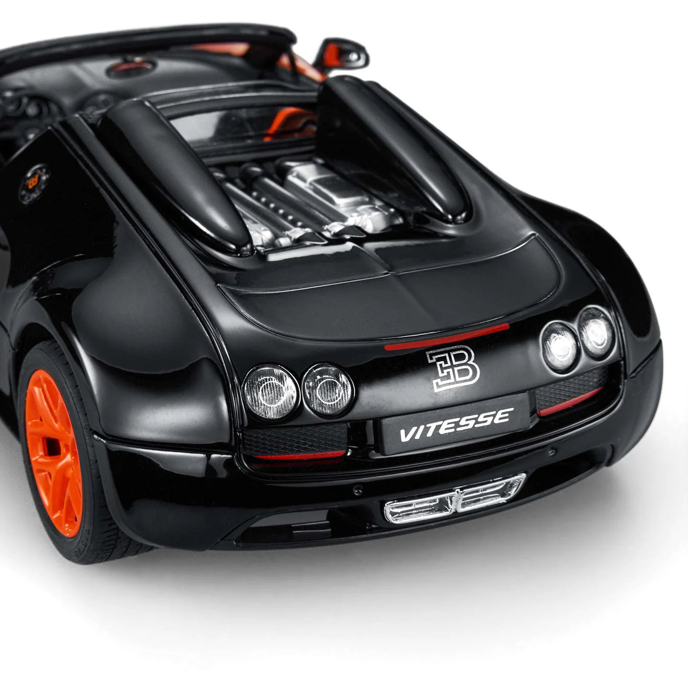 43900 Rastar Bugatti Grand Sport Vitesse 16.4 Die cast 1:18 Scale Toy Car with Open Doors - Black