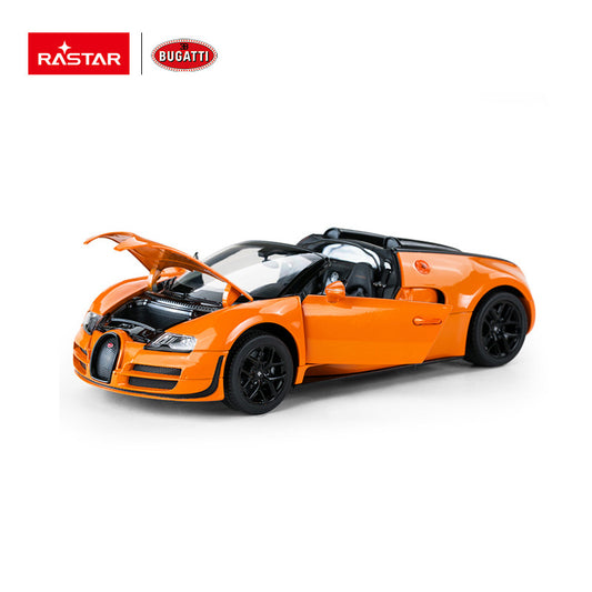 43900 Rastar Bugatti Grand Sport Vitesse 16.4 Die cast 1:18 Scale Toy Car with Open Doors - Orange