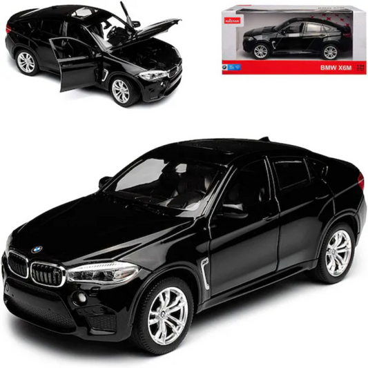 56600 Rastar BMW X6M Die cast 1:24 Scale Toy Car with Open Doors - Black