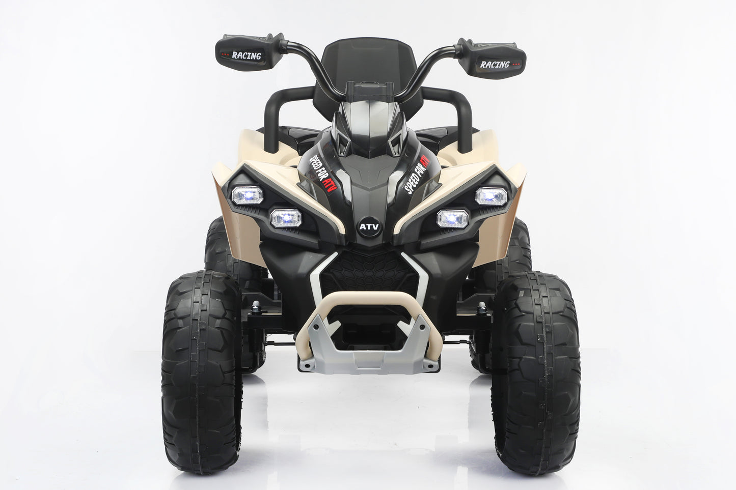 New 24V Kids Ride on XXL Big Size Seat Quad Bike with Remote - Khaki