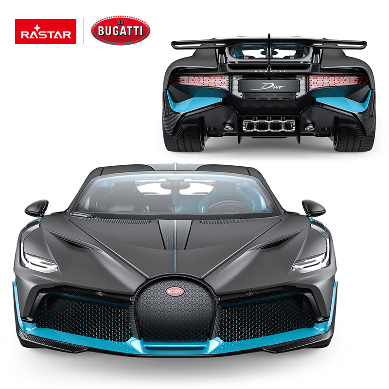 63900 Rastar Bugatti Divo Die cast 1:24 Scale Toy Car with Open Doors - Grey