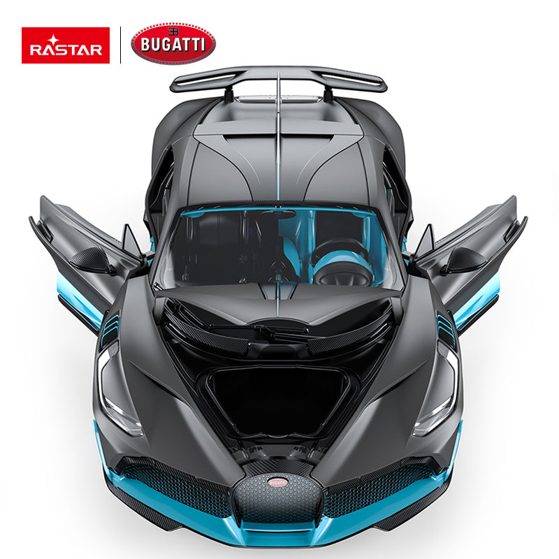 63900 Rastar Bugatti Divo Die cast 1:24 Scale Toy Car with Open Doors - Grey