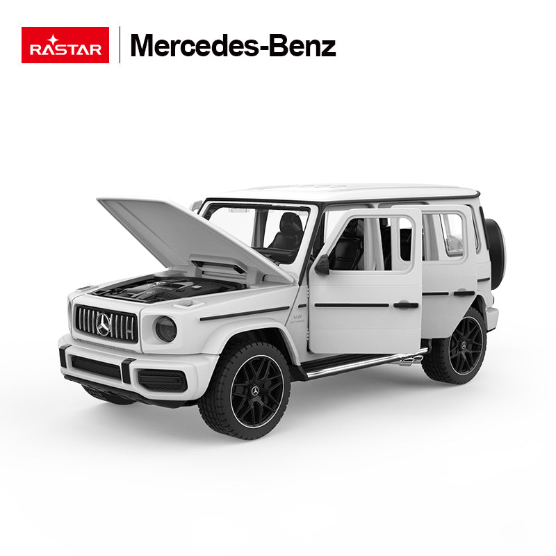 64100 Rastar Mercedes-Benz AMG G63 Die cast 1:32 Scale Toy Car with Open Doors - White