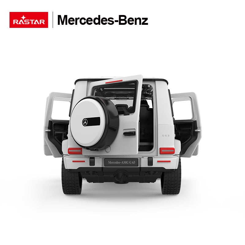 64100 Rastar Mercedes-Benz AMG G63 Die cast 1:32 Scale Toy Car with Open Doors - White