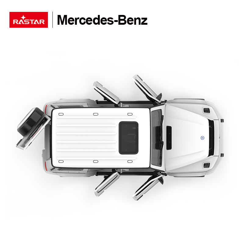 64100 Rastar Mercedes-Benz AMG G63 Die cast 1:32 Scale Toy Car with Open Doors - White