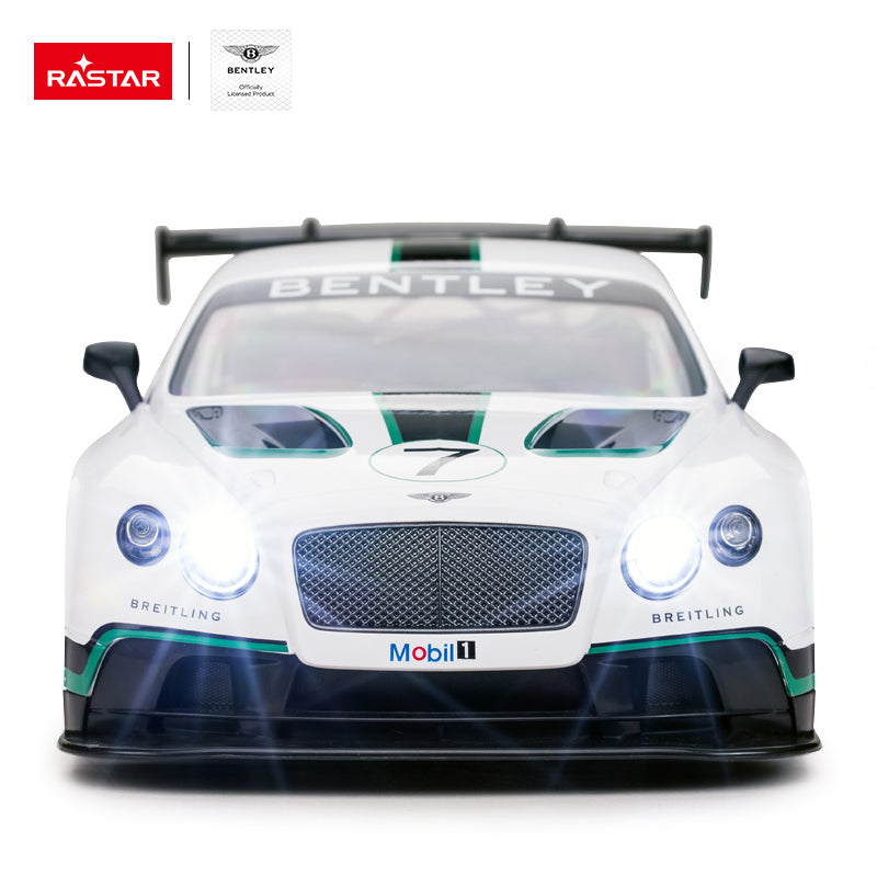 70600 Rastar RC 1:14 Bentley Continental GT3 Kids Remote Control Toy Car - White