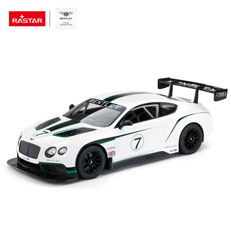 70600 Rastar RC 1:14 Bentley Continental GT3 Kids Remote Control Toy Car - White