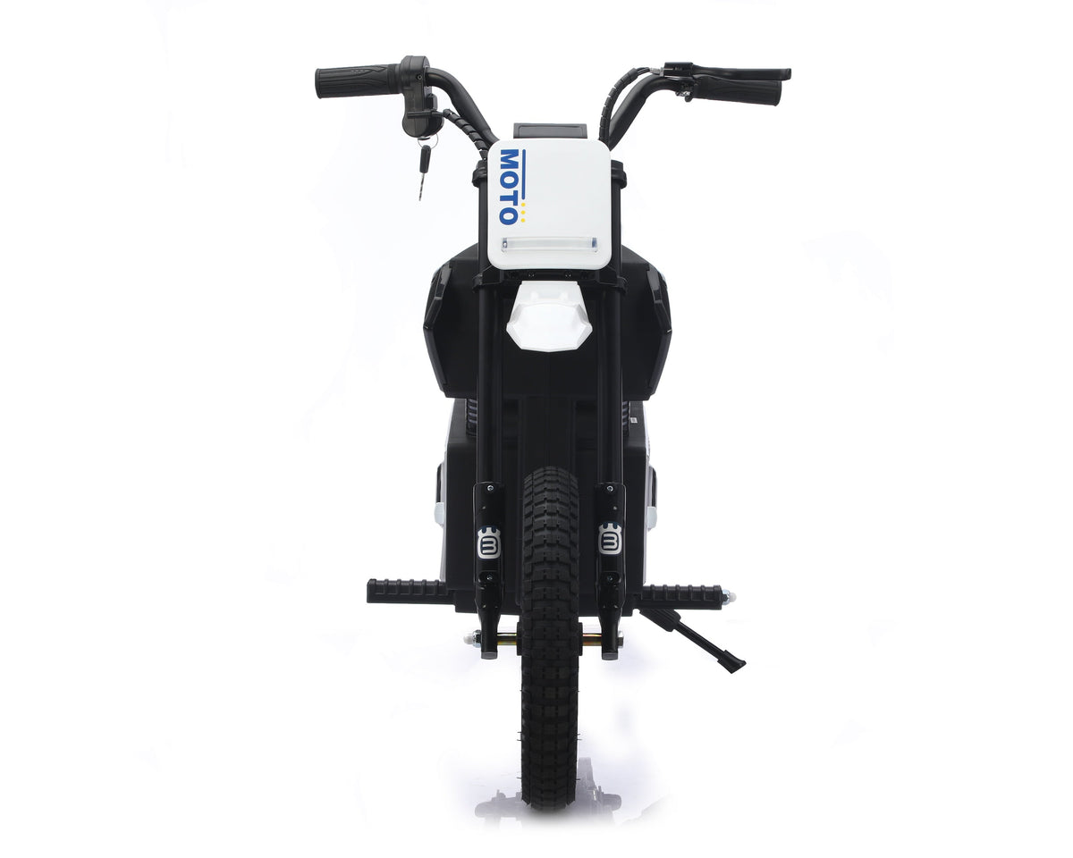 Ride on 36V Kids Electric Motorbike 300W Motor with Twist Grip Throttle - Black