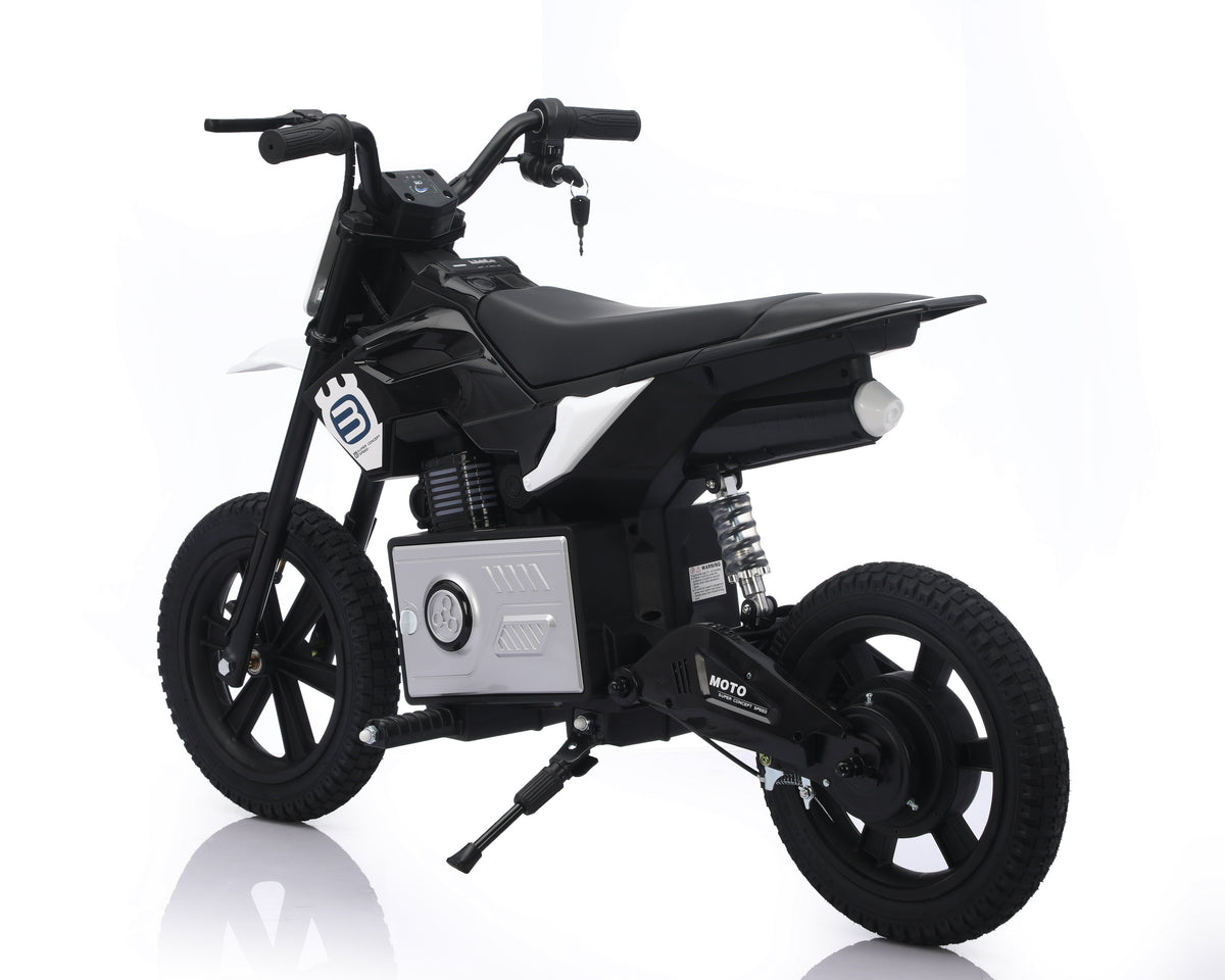 Ride on 36V Kids Electric Motorbike 300W Motor with Twist Grip Throttle - Black