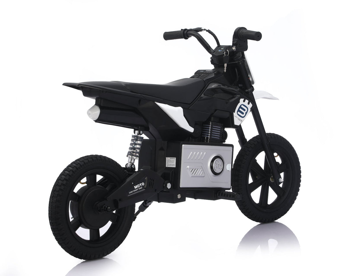 Ride on 36V Kids Electric Motorbike 300W Motor with Twist Grip Throttle - Black