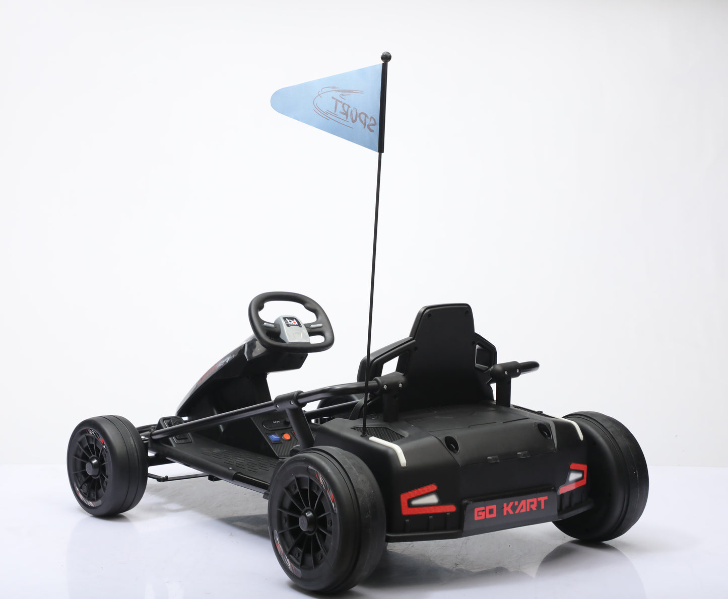 Predatour 24v Go Kart Drift Electric 24v-14ah Battery Kids Ride on Go Kart with Remote - Black