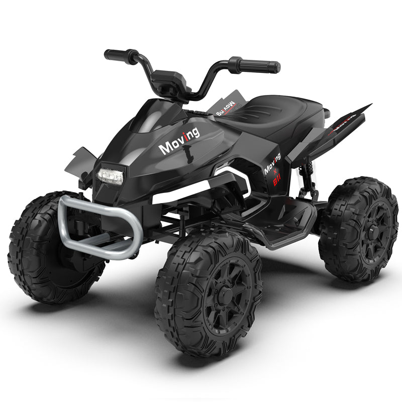 New 24V Kids Electric Ride on Quad Bike ATV 2x200W Motors EVA Wheels Black