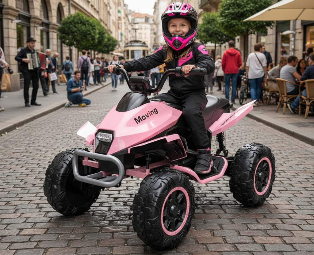 24V Kids Ride on Quad Bike ATV 2x200W Motors EVA Wheels Light Pink