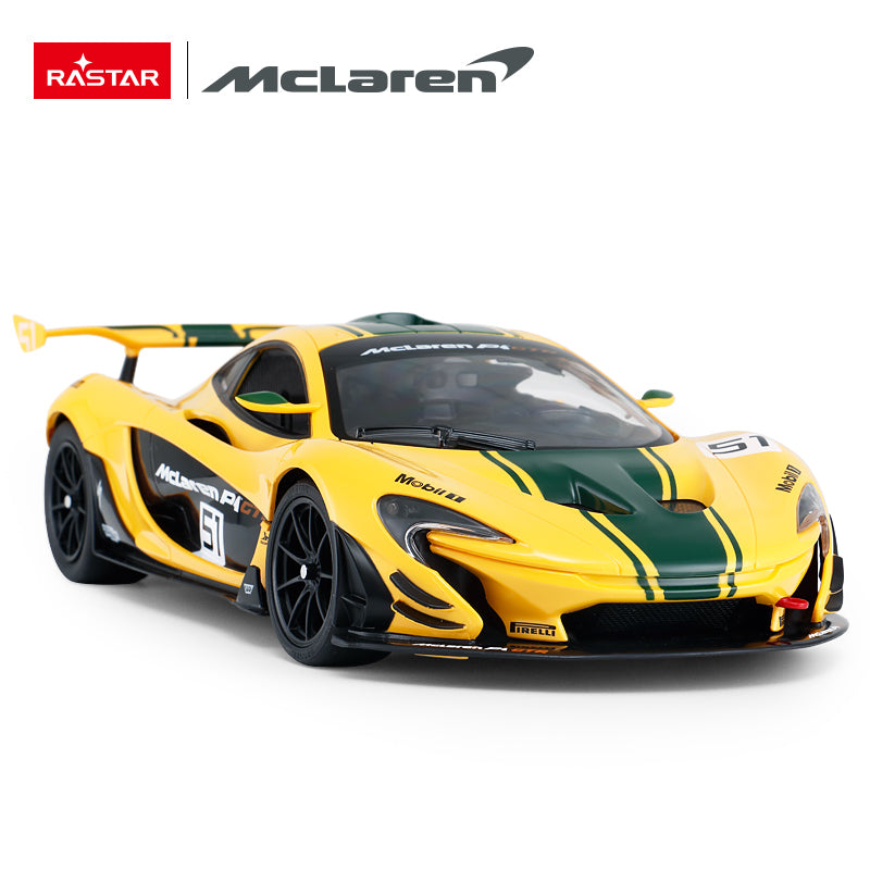 75000 Rastar RC 1:14 McLaren P1 GTR Kids Remote Control Toy Car - Yellow