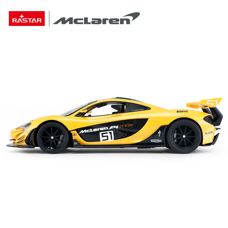 75000 Rastar RC 1:14 McLaren P1 GTR Kids Remote Control Toy Car - Yellow