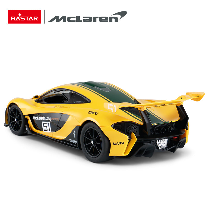 75000 Rastar RC 1:14 McLaren P1 GTR Kids Remote Control Toy Car - Yellow