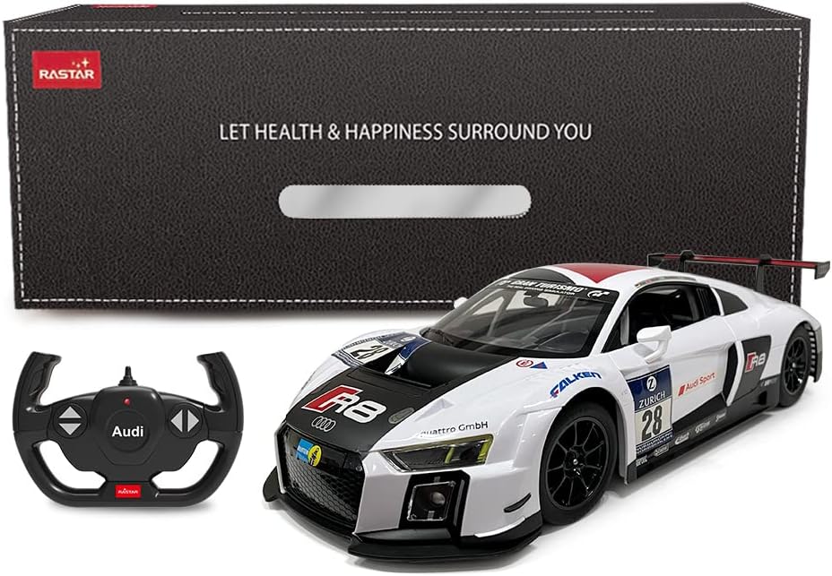 75300 Rastar RC 1:14 AUDI R8 LMS Kids Remote Control Toy Car - White