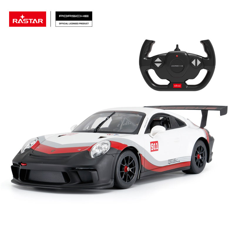 75900 Rastar RC 1:14 Porsche 911 GT3 CUP Kids Remote Control Toy Car - White