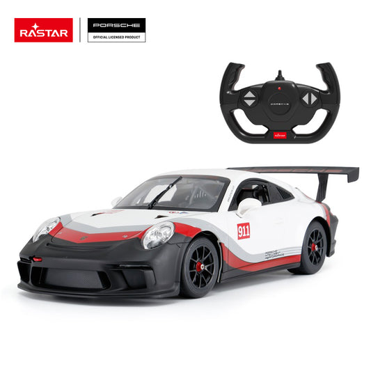 75900 Rastar RC 1:14 Porsche 911 GT3 CUP Kids Remote Control Toy Car - White