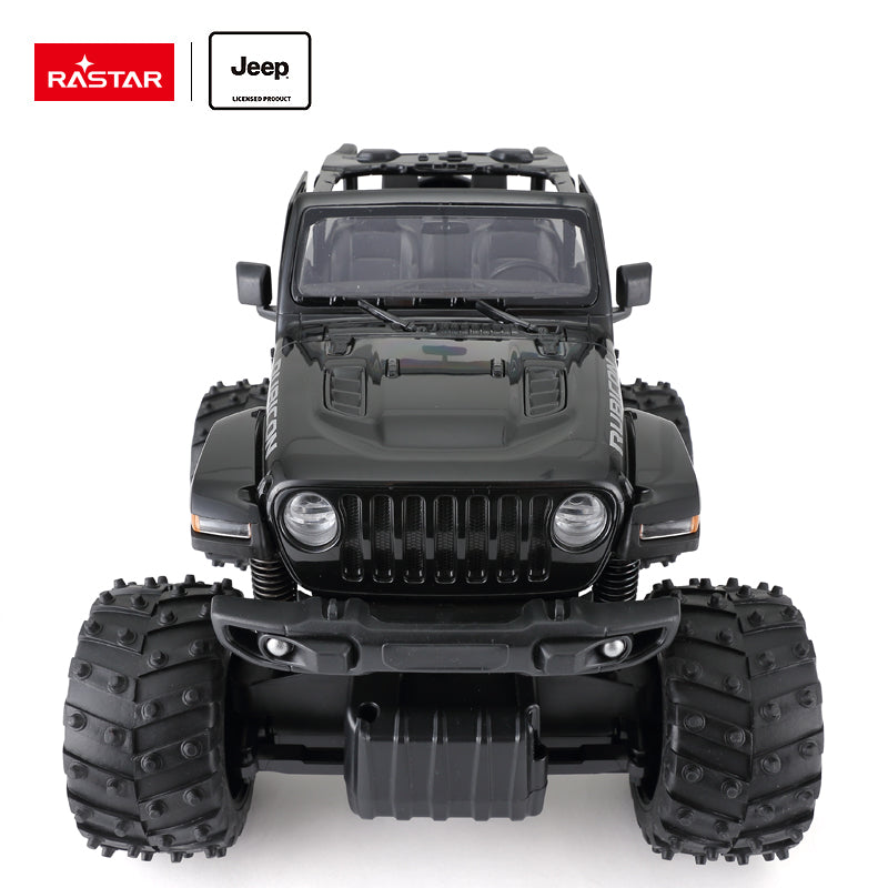 79410 Rastar RC 1:14 JEEP Wrangler Rubicon Big foot Kids Remote Control Toy Car - Black