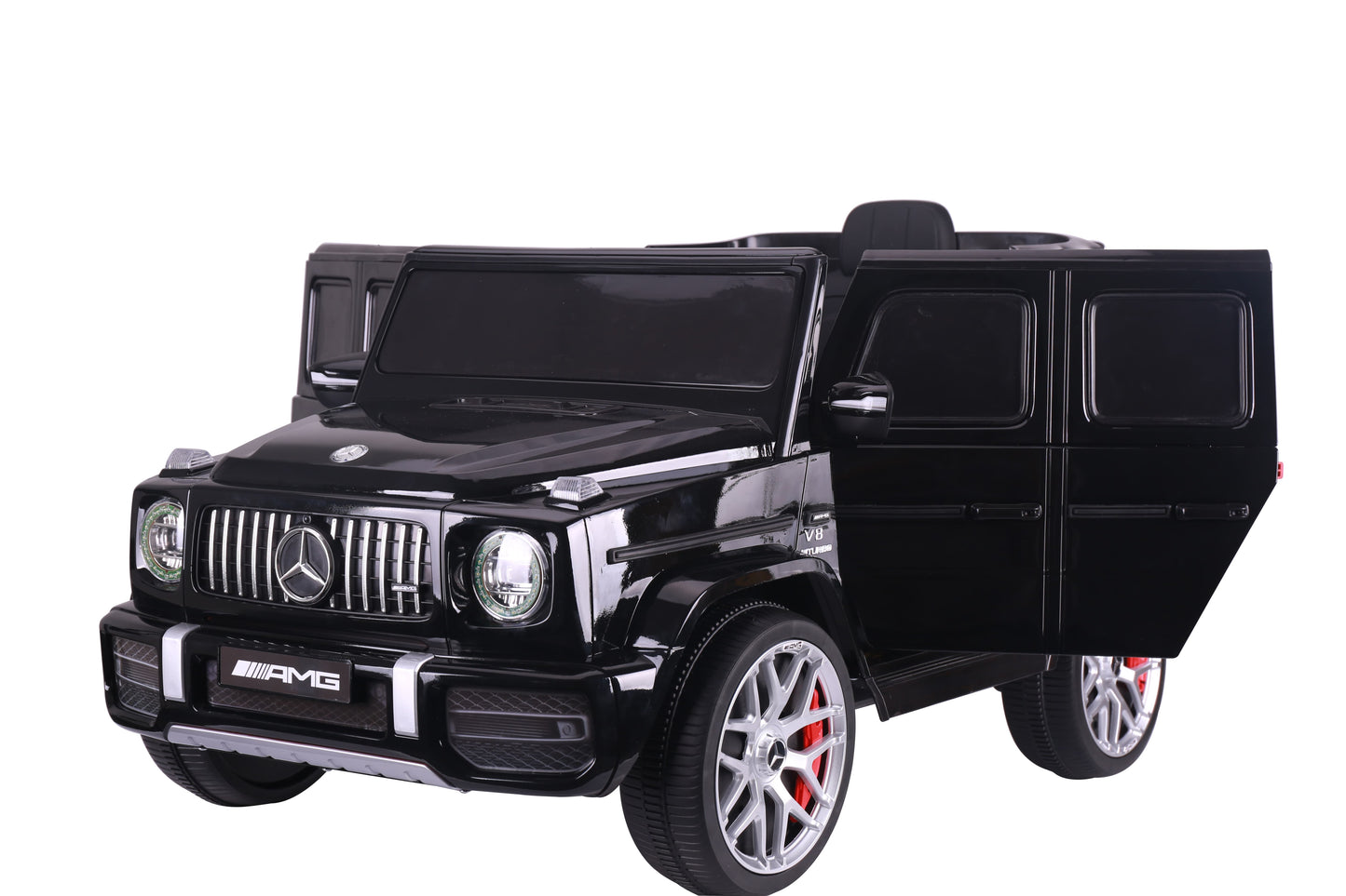 Licensed Mercedes G63 12v Ride on Car SUV with Remote - Black - With High Doors