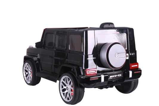 Licensed Mercedes G63 12v Ride on Car SUV with Remote - Black - With High Doors