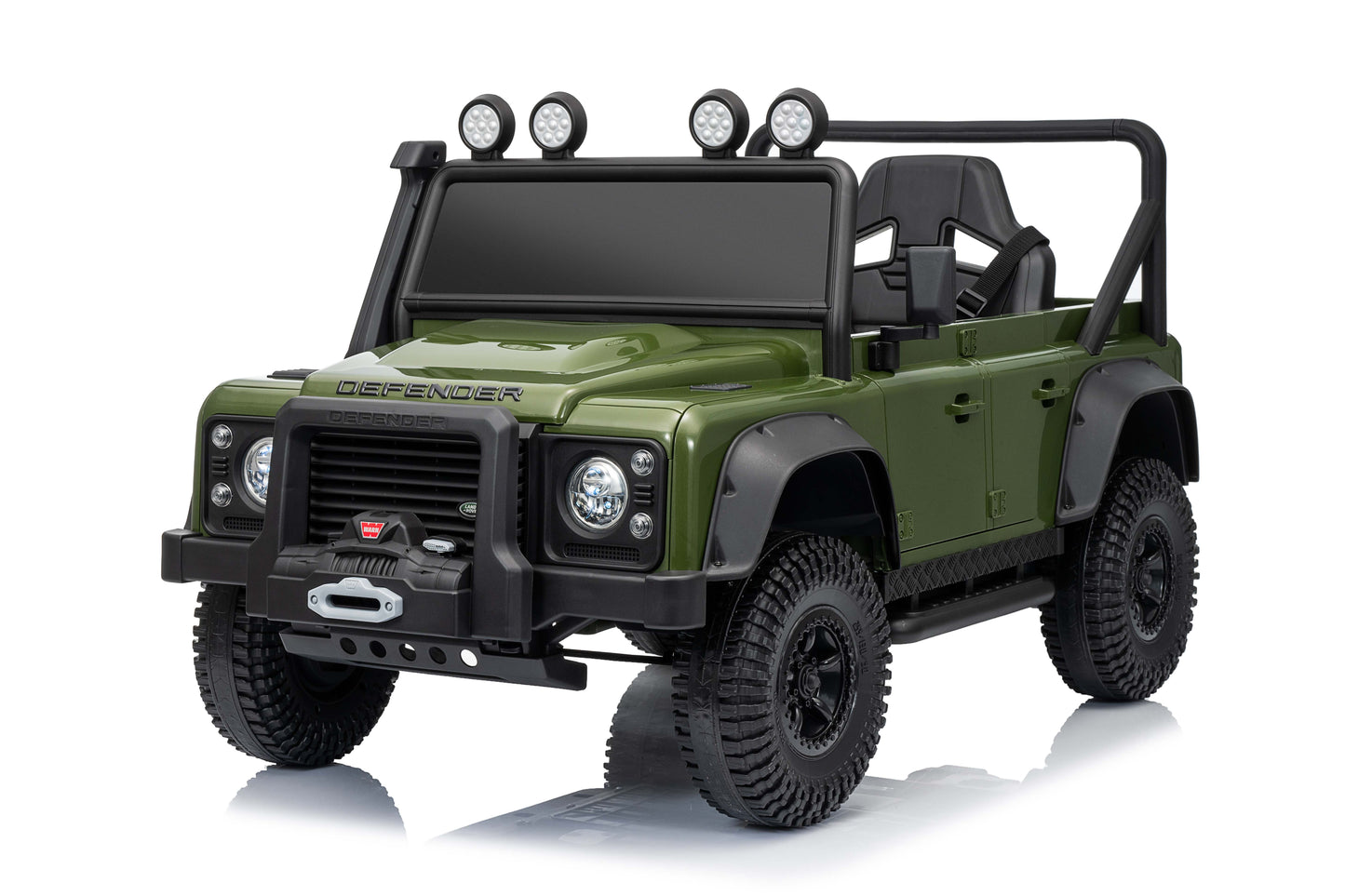 Land Rover Defender 110 SVX Spectra 24v Ride On Car with Remote Army Green