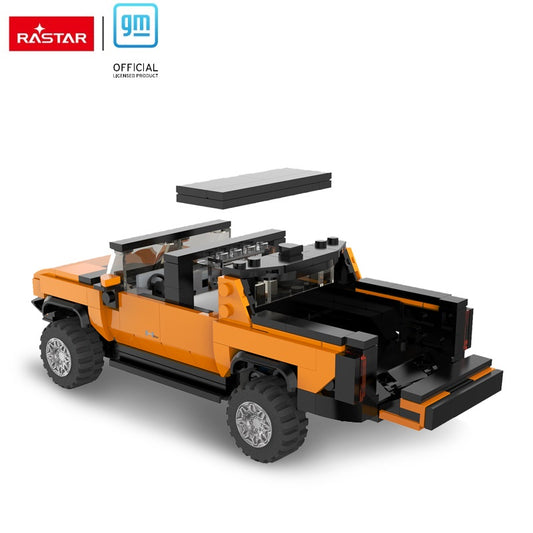 93700 Rastar 1:30 Hummer EV Bricks/Assemble Kids Toy Car - Orange