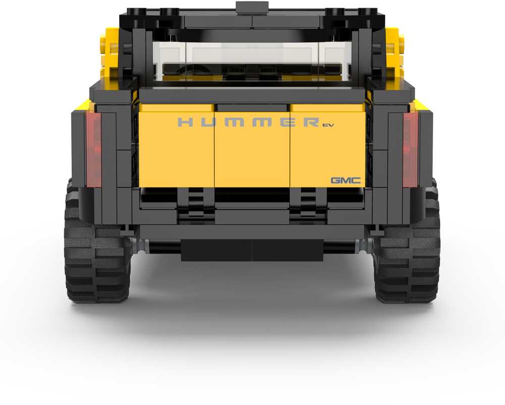 93700 Rastar 1:30 Hummer EV Bricks/Assemble Kids Toy Car - Yellow